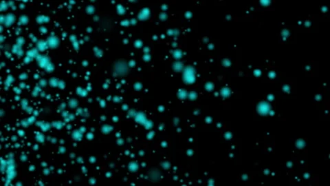 Loop blurred blue particlrs animation on black background Video stock 301515093
