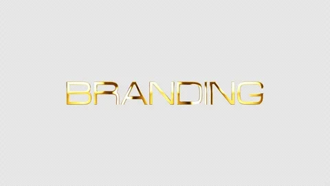 Loop Branding golden text shine light motion animation Stock Footage 247363493