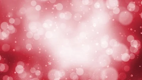 Loop bright red christmas bokeh with flickering stars animation Stock Footage 344793471