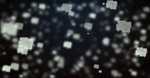 Loop bubble speech set moving background Stock Footage 85400233