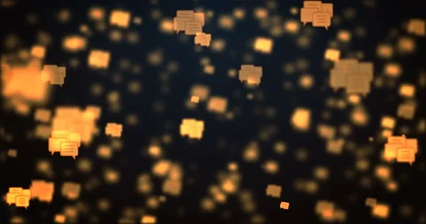 Loop bubble speech set moving background Stock Footage 85530485