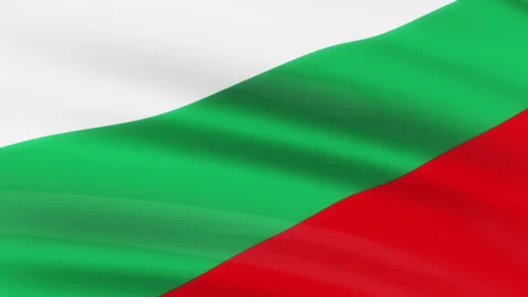 Loop of Bulgaria flag waving in wind Video stock 196964157