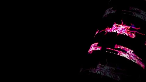 Loop business transformation lightning text tube abstract background Video stock 281462961