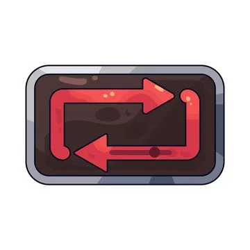 Loop button illustration Illustrazione stock