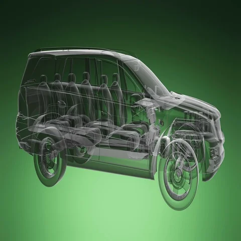 Loop car rotate. visible engine and gear transmission Stock Footage 69517752