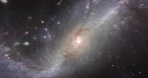Loop of Celestial Space Universe With Stars And Galaxies Moving In 3D Space Stock Footage 159816169