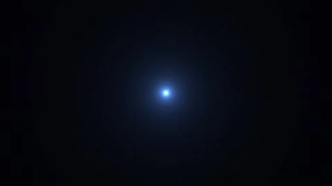 Loop center flickering golw blue circle optical lens flares Video stock 256907514