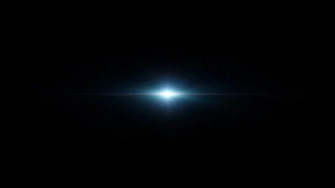 Loop center glow blue star optical flare light Stock Footage 307606781