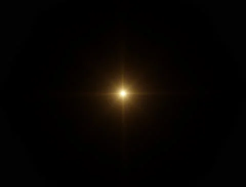 Loop center glow gold star optical flare rotation background Stock Footage 234884868