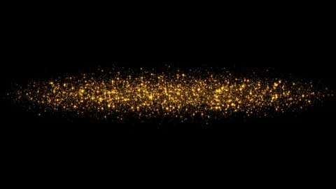 Loop center glow gold star particles sparking line on black background Stock Footage 310068009