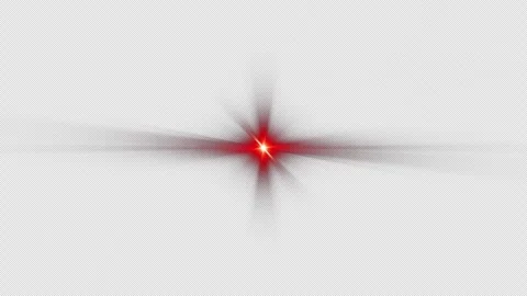 Loop center glow orange red star optical flare light Video stock 244324102