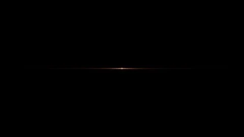 Loop center gold line optical flare light long arm black background Stock Footage 309387913