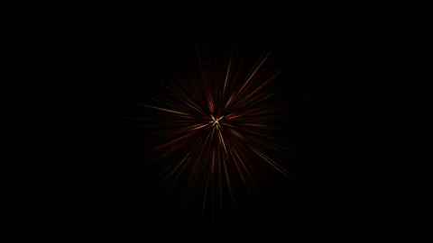 Loop center gold red star aimation on black abstract background Stock Footage 305843992