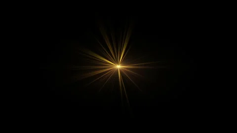 Loop center gold star optical flares abstract background Stock Footage 237813810