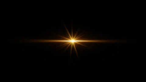 Loop center gold star optical flare long arm Stock Footage 241591375