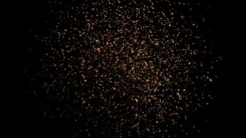 Loop center gold star particles animation on black abtract background Stock Footage 295944278