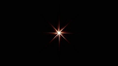 Loop center star rotating optical flare light animation Stock Footage 220343180