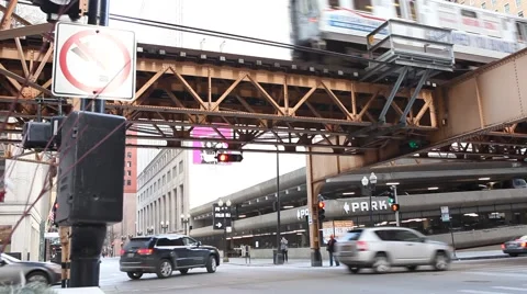 The Loop Chicago  street - transportation Video stock 46688346