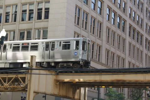 The loop in chicago subway Stock Photos