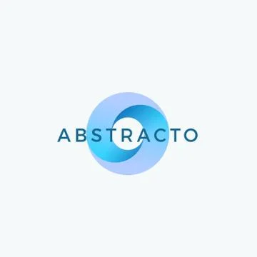 Loop Circle Abstract Vector Sign, Emblem or Logo Template. Modern Gradient Stock Illustration