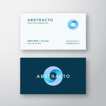 Loop Circle Abstract Vector Sign or Logo and Business Card Template. Premium Stock Illustration
