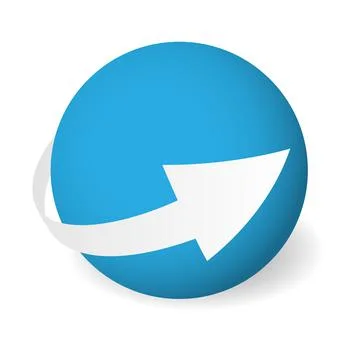 Loop circle arrow icon around sphere イラスト素材
