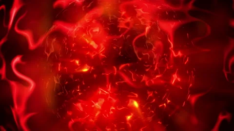 Loop Close Up Red Plasma Energy Stock Footage 137576183