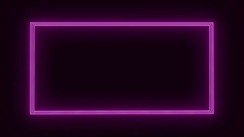 Loop colored glowing neon rectangular frame. background animation Stock Footage 277398474