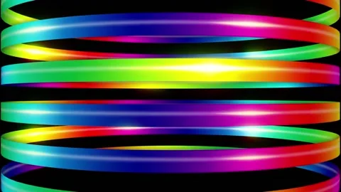 Loop colorful cylinders shape lights are moving and glowing 스톡 동영상 162654866