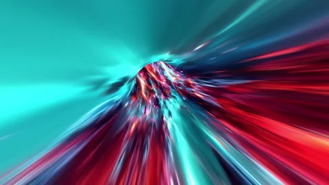 Loop colorful hyper space flight universe galaxy warp tunnel Stock Footage 256984268