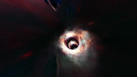 Loop colorful hyperspace tunnel through space time vortex Stock Footage 200651122