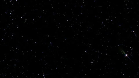 Loop colorful stars particles animation on black abstract background Stock Footage 272146325