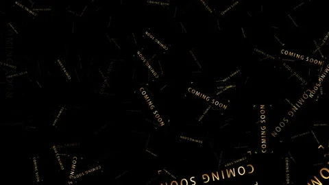 Loop Coming Soon gold glitch text falling effect animation Stock Footage 299916937