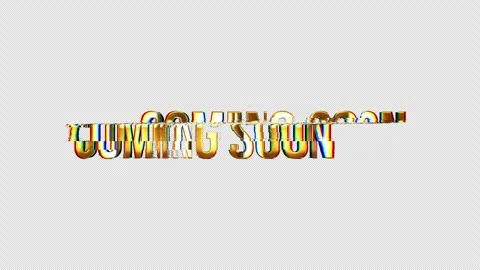 Loop Coming Soon golden shine light motion text Stock Footage 243095311