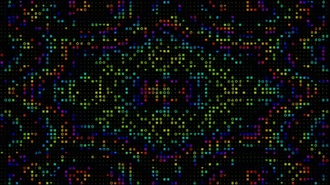 Loop Complex Geometric Pattern in ASCII Text  Background Matrix Stock Footage 171105821