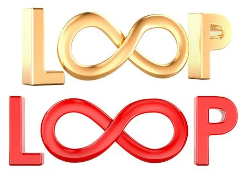 Loop concept with infinity symbol, 3D rendering Loop concept with infinity... Stock Photos