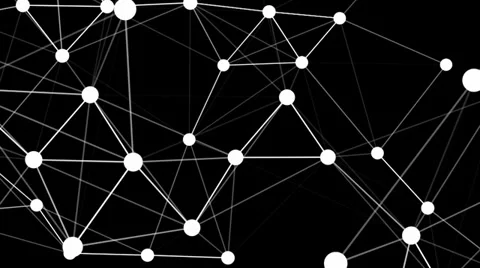 Loop Connect the Dots: lines &amp; dots Video stock 32270585