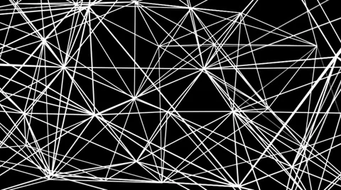 Loop Connect the Dots: lines network Video stock 32270687