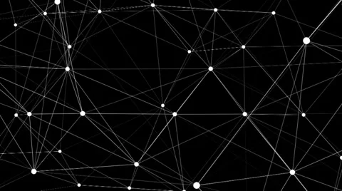 Loop Connect the Dots: thin lines &amp; small dots Video stock 32269660