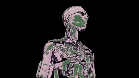 Loop cool alive machine 50 fps, with Matte, yyaa104 Stock Footage 115944434