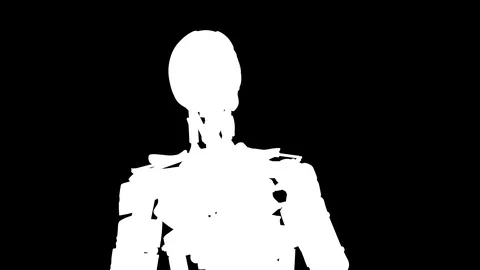 Loop cool lively cyborg 50 fps, with Matte, yyaa103 Stock Footage 115902405