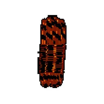 Loop cord rope pixel art vector illustration Stock Illustration