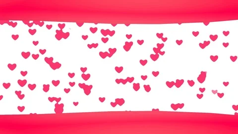 Loop Creative flying Heart Background. Connected floating hearts. Stock Footage 100954534