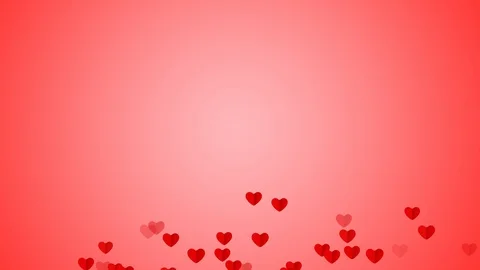 Loop Creative flying Heart Background. Connected floating hearts. Stock Footage 100955107