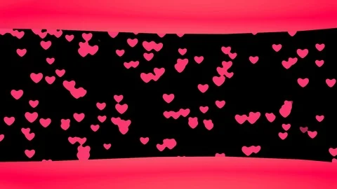 Loop Creative flying Heart Background. Connected floating hearts. Stock Footage 100955528