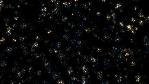 Loop crystal ball flow up on black abstract background Stock Footage 307302613