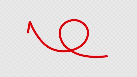Loop curve direction arrow animation video Stock Footage 330425968