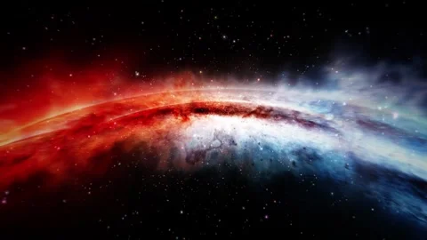 Loop curved galaxy space travl abstract background Stock Footage 316761910