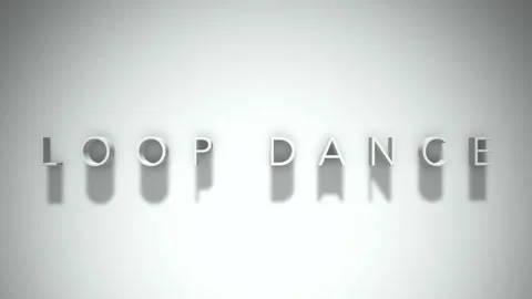 Loop dance 3D title animation with shadows on a white background Video stock 297385786