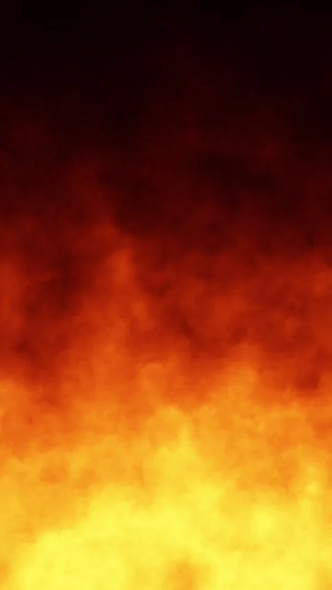 Loop dangerous fire flames on vertical background Stock Footage 340589340